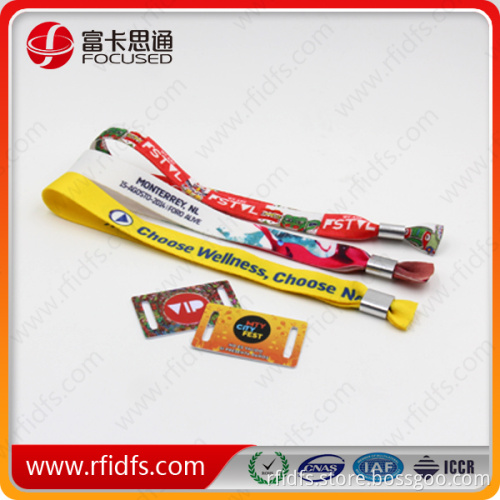 888 bytes big user memory NTAG216 festival fabric wristband for events